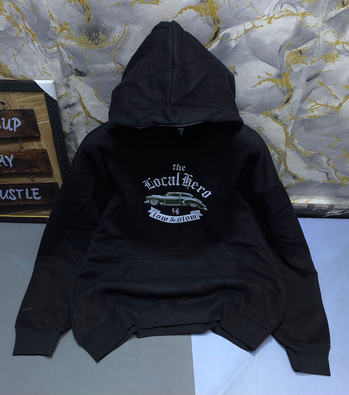 Black pullover hoodie Gulliver